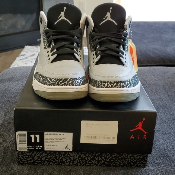 Jordan Other - VNDS Jordan 3 Wolf Grey Mens Sz 11!